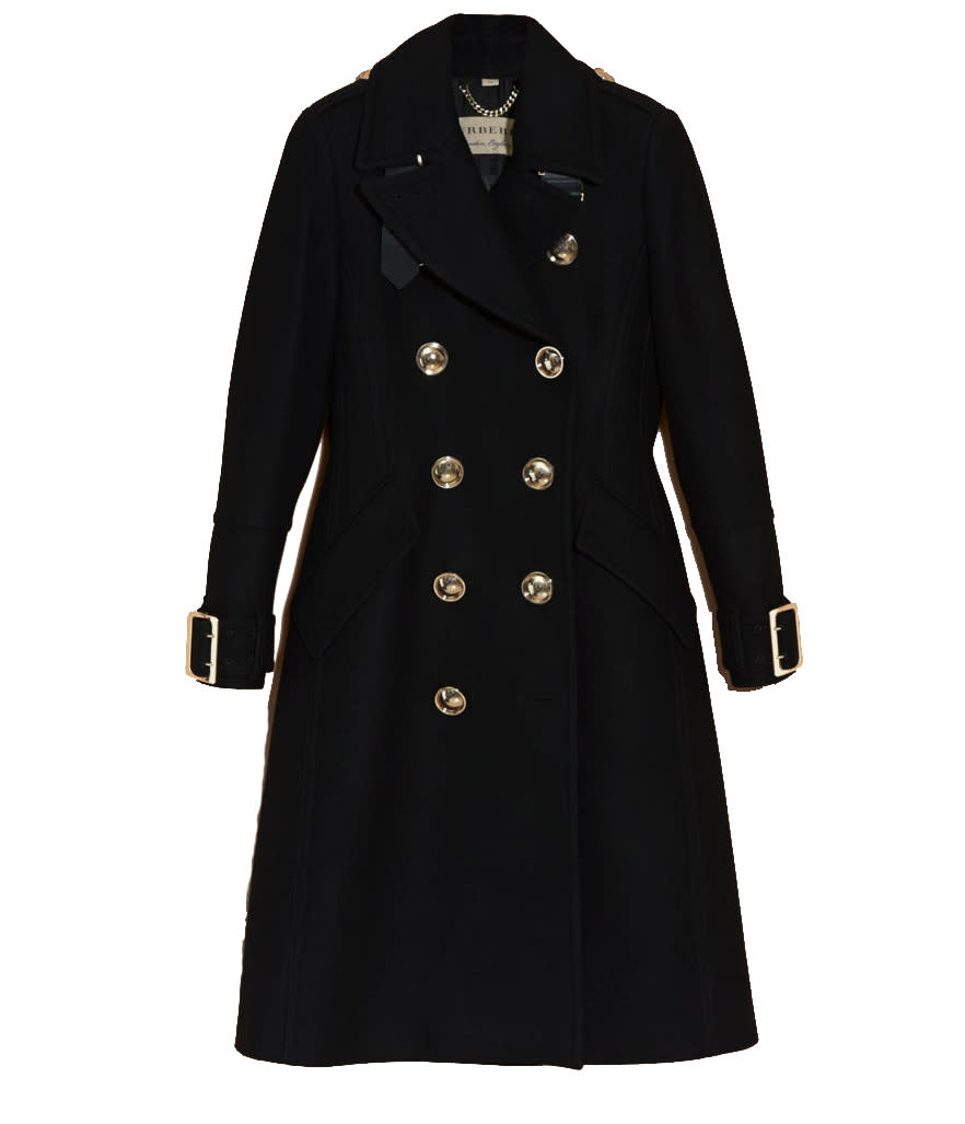 Burberry Wool Cashmere Blend Military Coat