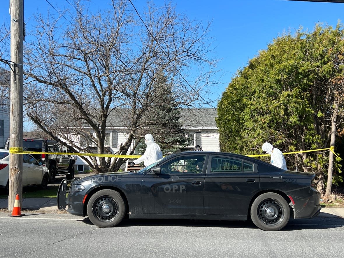 Ontario Provincial Police have identified the victims in a double homicide in the community of Chute-à-Blondeau, Ont., last week. (Frédéric Pepin/Radio-Canada - image credit)