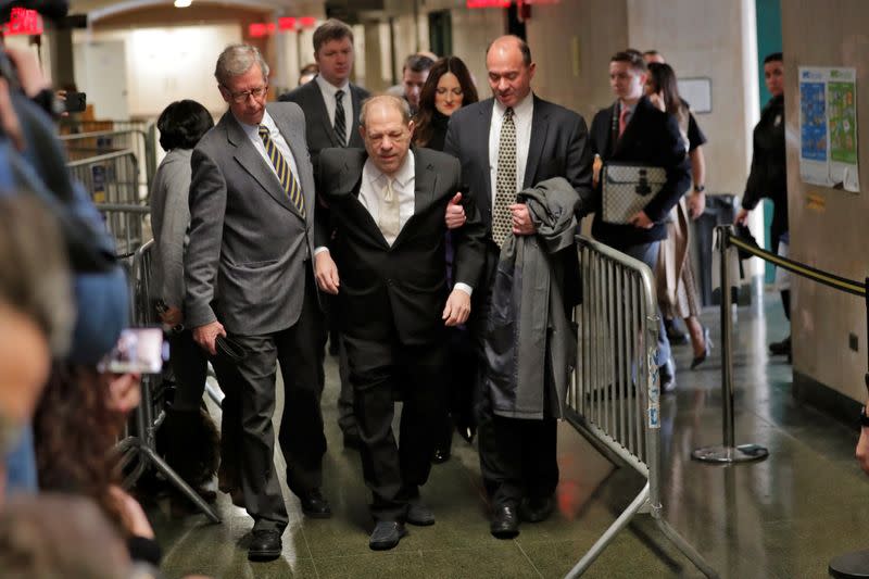 Film producer Harvey Weinstein arrives at New York Criminal Court for his sexual assault trial in the Manhattan borough of New York City, New York