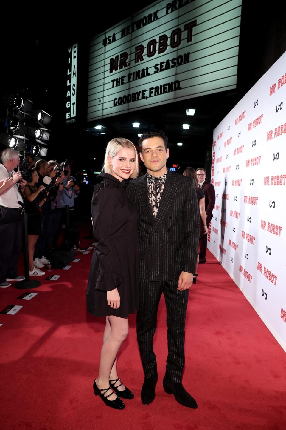 Rami Malek Lucy Boynton Mr. Robot Premiere