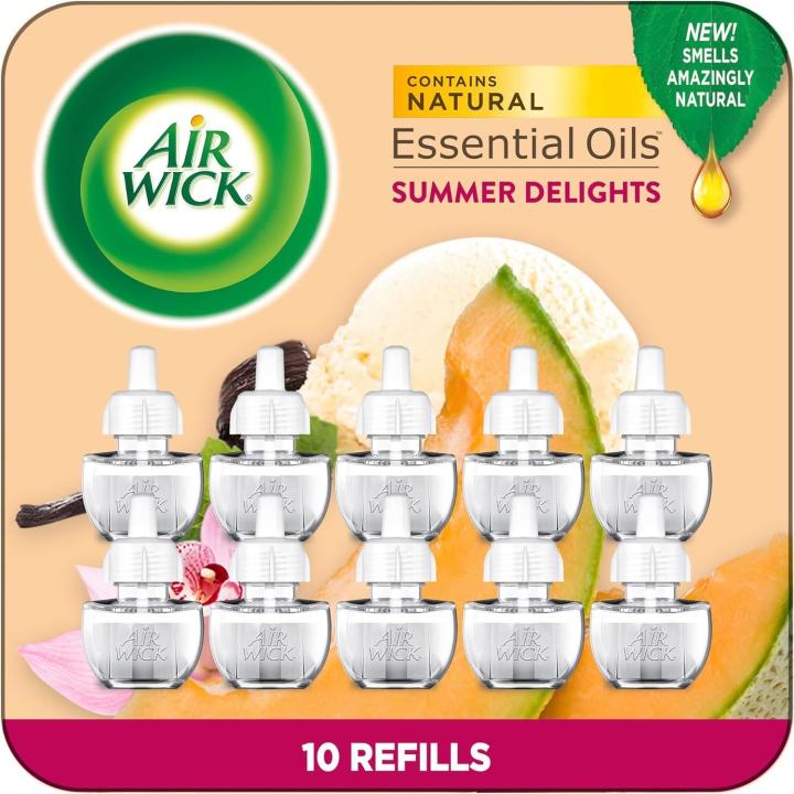 Airwick Plug In Scented Oil, Summer Delight, 10 Refills. (Image via Amazon Canada)