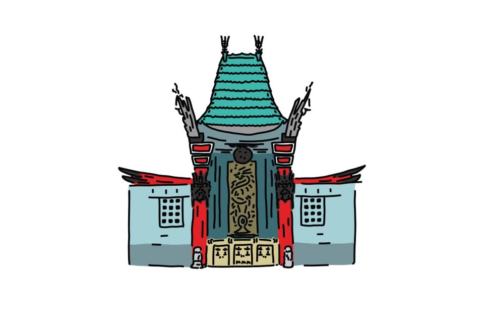 Illustration of the TCL Chinese Theatre