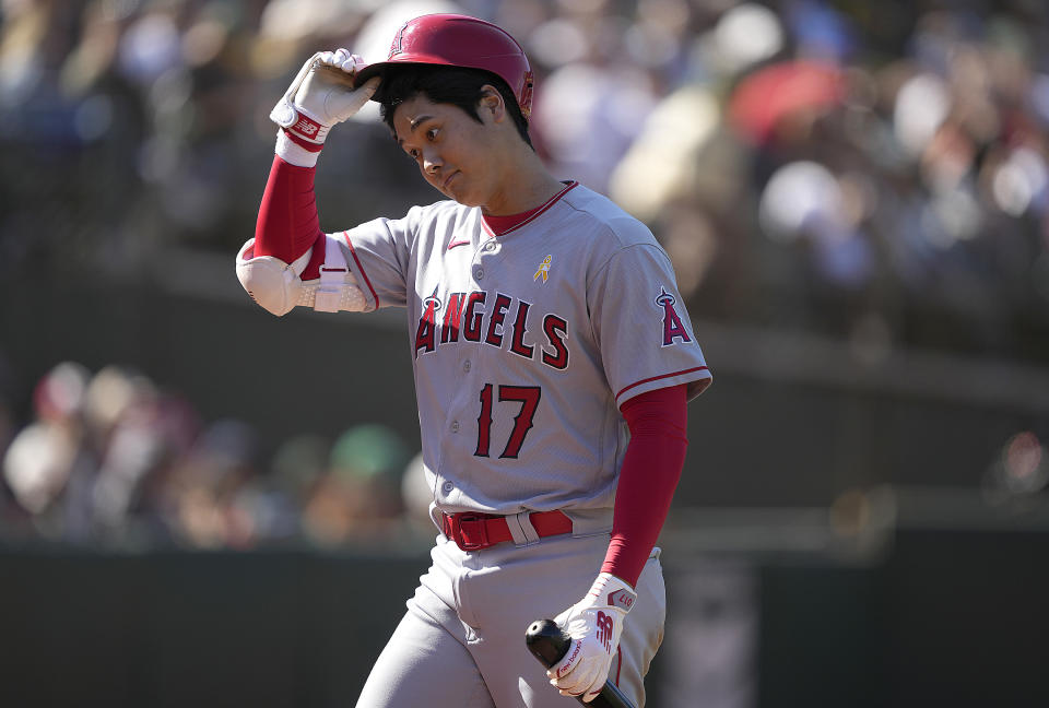 洛杉磯天使隊大谷翔平宣布本季將不會再出賽。（Photo by Thearon W. Henderson/Getty Images）