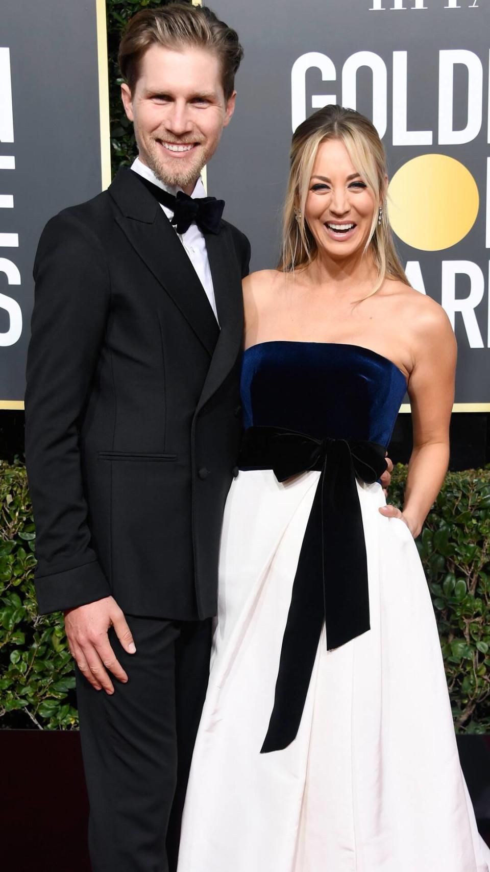 Karl Cook, Kaley Cuoco, 2019 Golden Globes, Couples