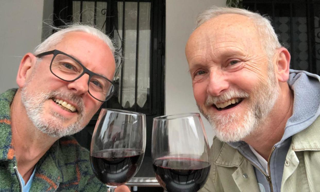 <span>Andrew Wale (left) and Neil Allard. ‘When we came out to the Brighton Pavilion there was hundreds of people outside.’</span><span>Photograph: Neil Allard and Andrew Wale/PA</span>