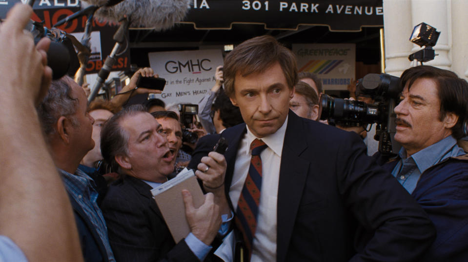 Hugh Jackman plays Gary Hart in <em>The Front Runner</em>. (Photo: Columbia Pictures/Courtesy of Everett Collection)
