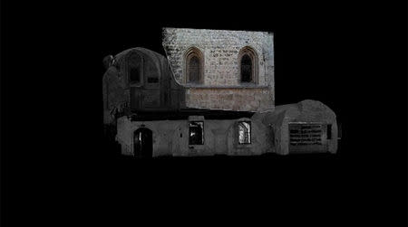 A still image taken from handout video footage obtained by Reuters TV on February 6, 2019 shows a 3D model, created using advanced technologies of the Cenacle, a hall revered by Christians as the site of Jesus' Last Supper, in Mount Zion near Jerusalem's Old City. Courtesy SCIENCE AND TECHNOLOGY IN ARCHAEOLOGY AND CULTURE RESEARCH CENTER, THE CYPRUS INSTITUTE via REUTERS
