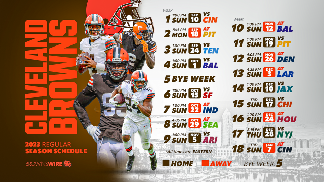 cleveland browns schedule tv