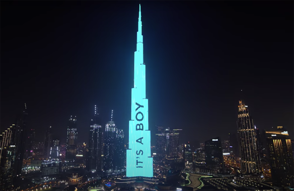 The Burj Khalifa gender reveal