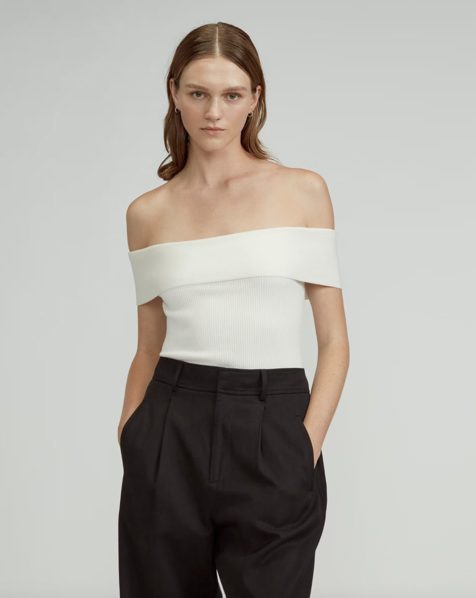 The Ribbed Cotton Off-The-Shoulder Top (Photo via Everlane)