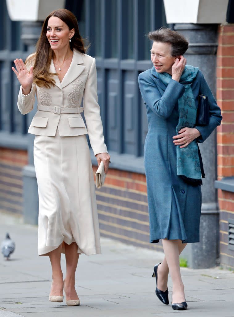 <p>Kate Middleton and Princess Anne <a href="https://www.townandcountrymag.com/society/tradition/a39839106/kate-middleton-princess-anne-maternal-healthcare-joint-engagement/" rel="nofollow noopener" target="_blank" data-ylk="slk:stepped out for their first-ever joint engagement together;elm:context_link;itc:0;sec:content-canvas" class="link ">stepped out for their first-ever joint engagement together</a> to highlight the role of women's healthcare services. Anne, patron of the Royal College of Midwives, and Kate, patron of the Royal College of Obstetricians and Gynecologists, visited the headquarters of the two organizations.</p><p>With the Queen stepping back from public engagements due to her mobility issues, this year was full of unexpected duos and trios going on royal events together. </p>