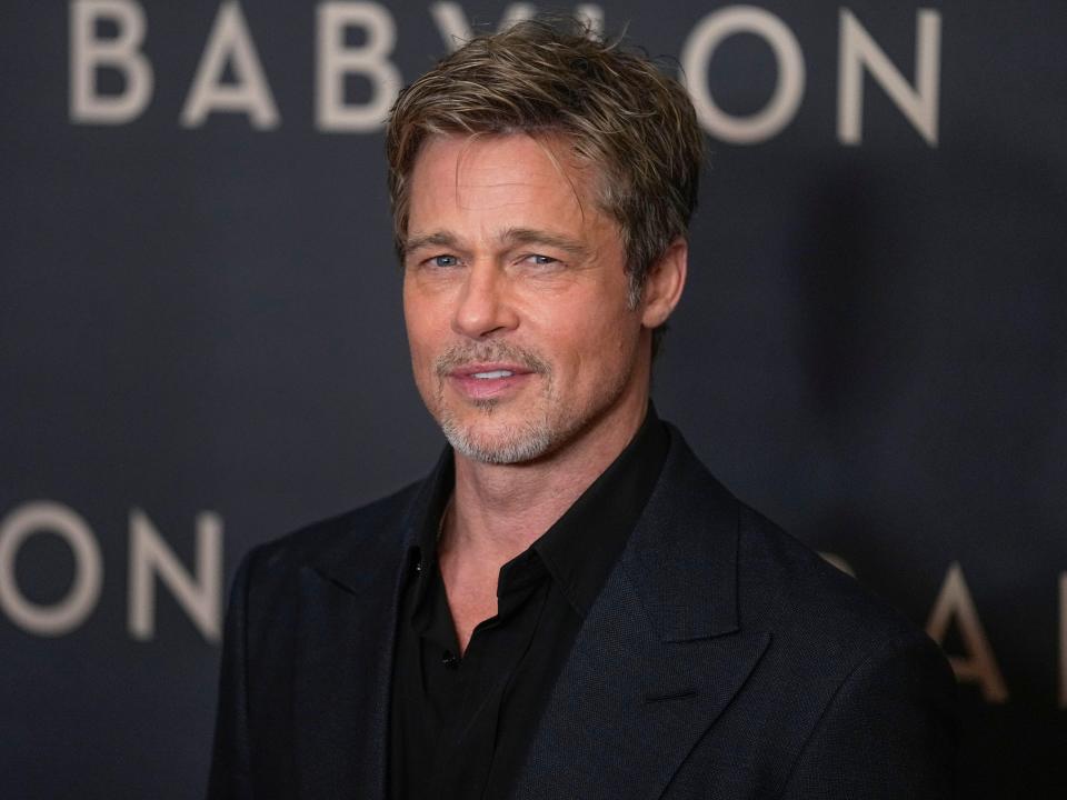 Brad Pitt at the pre-premiere of the film "Babylon" in Paris in January 2023.