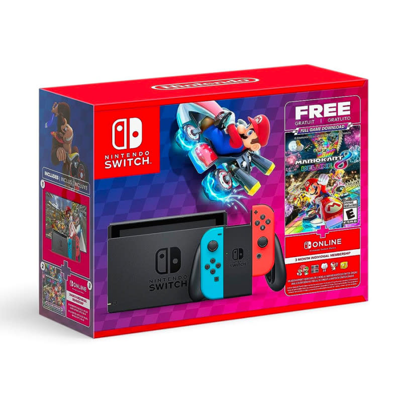 <p>Courtesy of Amazon</p><p>The Nintendo Switch is certainly in the running for best console ever, and it’s a particularly great option for new dads. Gameplay can happen on the TV or on the screen of the handheld unit, and there tend to be more pick-up-and-play games like <em>Yoshi’s Island </em>and <em>Mario Party</em>. <em>Mario Kart</em> also belongs in that category, and it comes with this bundle that’s a fantastic way to fill dad’s “downtime.”</p><p>[$299; <a href="https://clicks.trx-hub.com/xid/arena_0b263_mensjournal?q=https%3A%2F%2Fwww.amazon.com%2FNintendo-SwitchTM-Download-Switch-Membership-Included%2Fdp%2FB0CHBN8QD9%3Fth%3D1%26linkCode%3Dll1%26tag%3Dmj-yahoo-0001-20%26linkId%3Da06b9899b25c46a3c54d57e2b56d775f%26language%3Den_US%26ref_%3Das_li_ss_tl&event_type=click&p=https%3A%2F%2Fwww.mensjournal.com%2Fgear%2Fgifts-for-new-dads%3Fpartner%3Dyahoo&author=Cameron%20LeBlanc&item_id=ci02cc9a3980002714&page_type=Article%20Page&partner=yahoo&section=shopping&site_id=cs02b334a3f0002583" rel="nofollow noopener" target="_blank" data-ylk="slk:amazon.com;elm:context_link;itc:0;sec:content-canvas" class="link ">amazon.com</a>]</p>