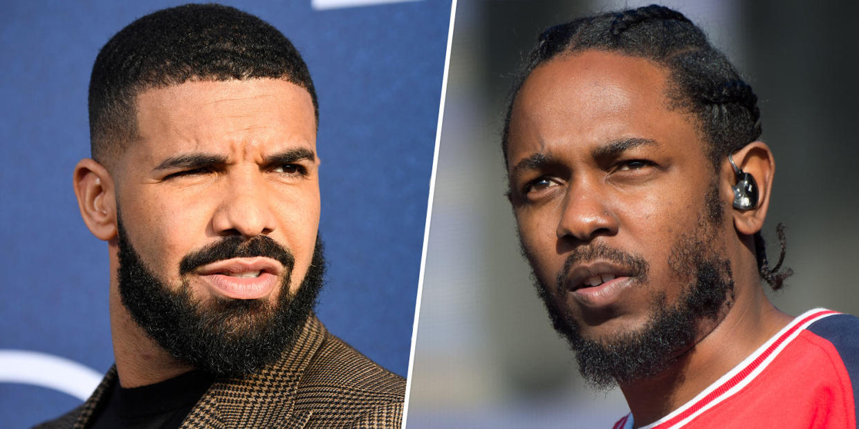 Drake and Kendrick Lamar (Getty Images / Frazer Harrison / Samir Hussein / Redferns)