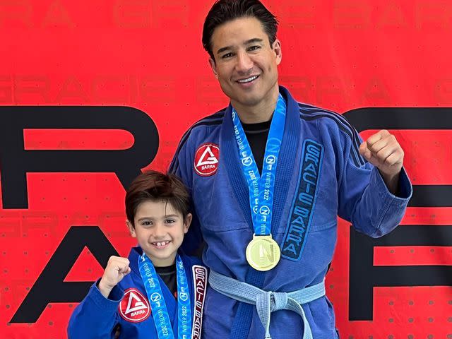 Mario Lopez Instagram Mario Lopez and his son Dominic Lopez.
