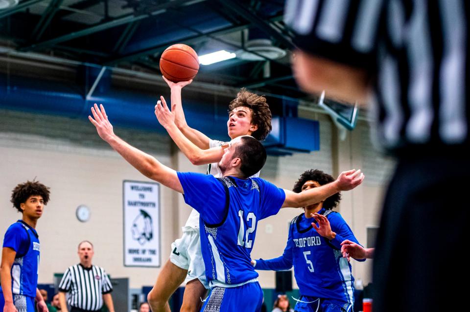 Dartmouth's Jake Chiquito focuses on the basket.