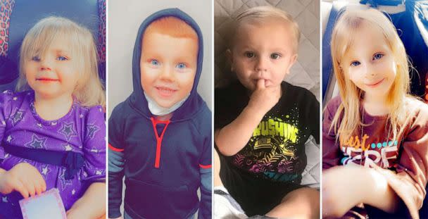 PHOTO: Siblings Nevaeh Noble, Riley Noble, Chance Noble, and Madison Noble, who died during flooding in Kentycky, are pictured in undated family photos. (Brandi Smith)