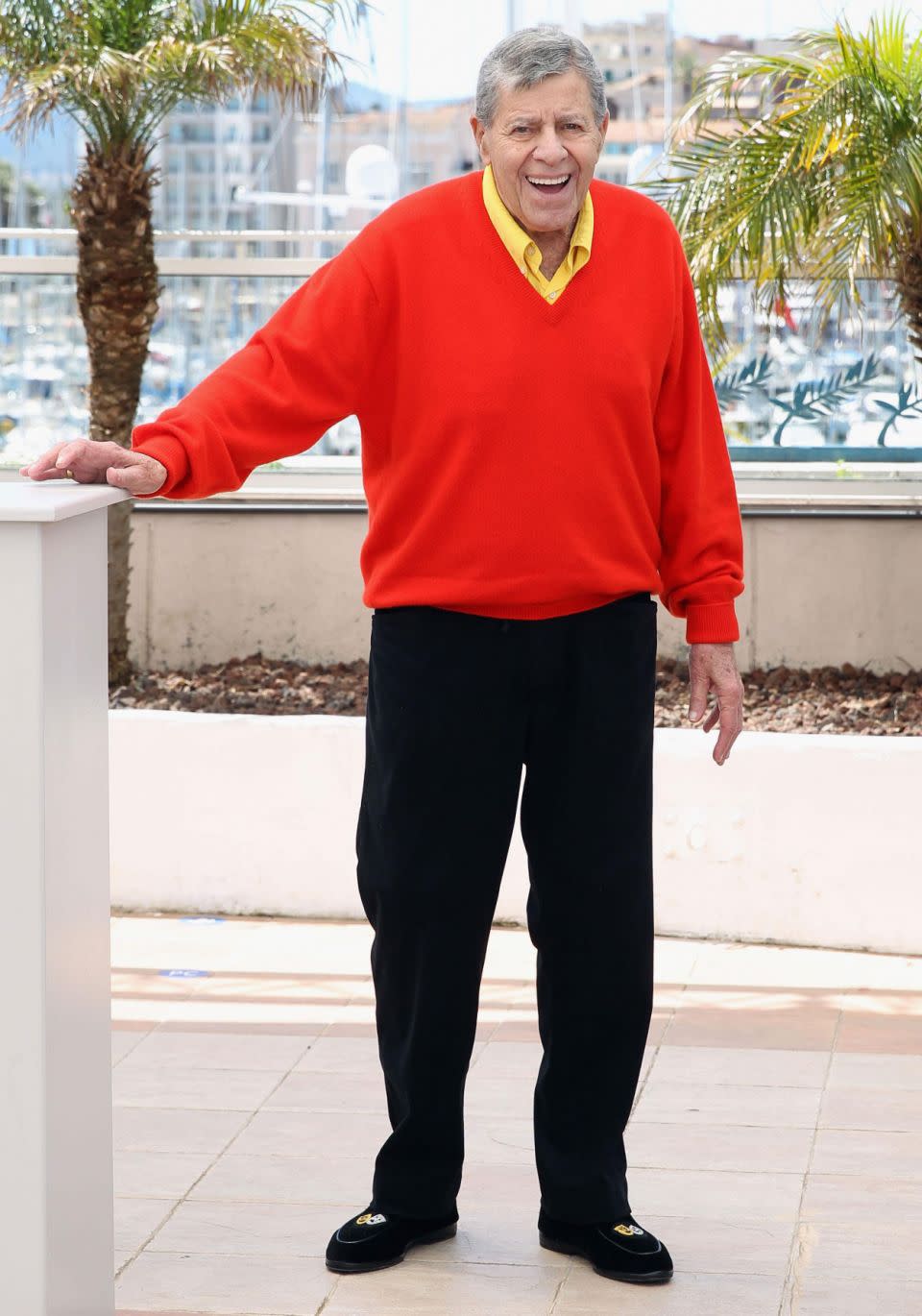 Back in 2009, paternity test results revealed there was 88.7 per cent certainty that Jerry Lewis was Suzan's father - Jerry pictured in 2013. Source: Getty