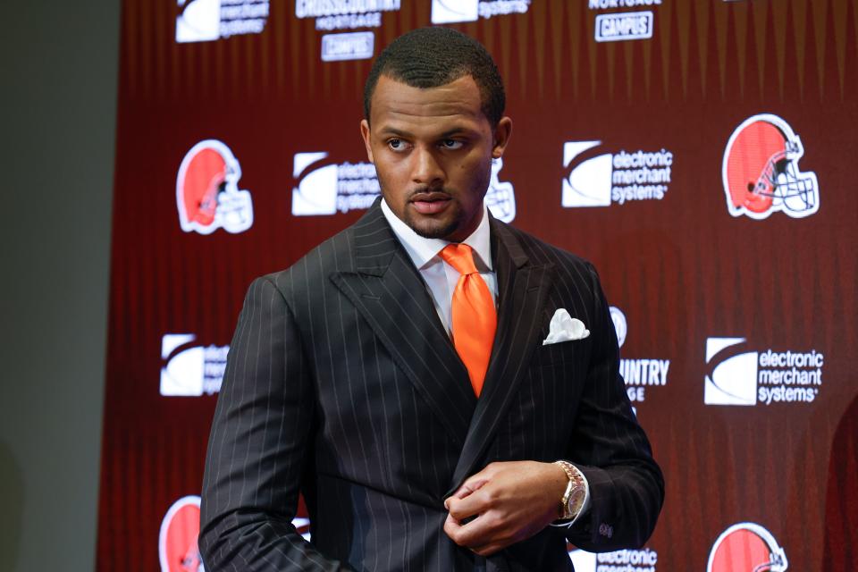 Deshaun Watson received a five-year, $230 million fully guaranteed contract from the Browns.