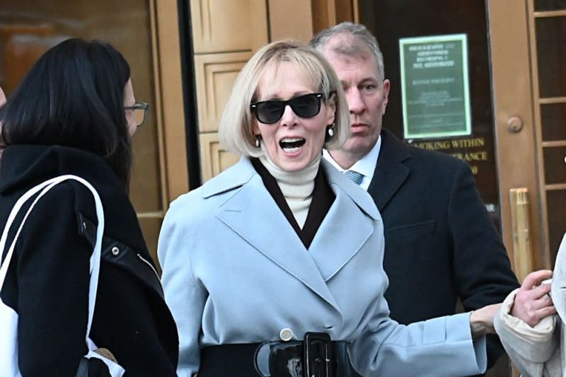 The jury in the E. Jean Carroll (pictured) damages trial was sent home Thursday, with closing arguments set for Friday morning. Defendant and former president Donald Trump testified briefly. File Photo by Louis Lanzano/UPI