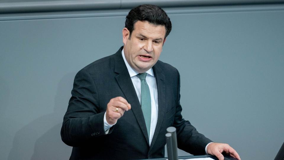 Bundesarbeitsminister Hubertus Heil (SPD) im Bundestag.