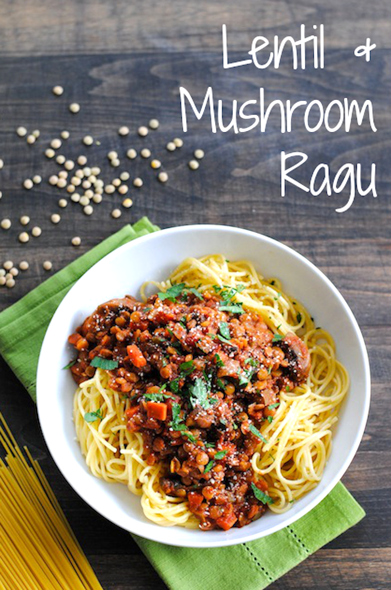 lentil and mushroom ragu