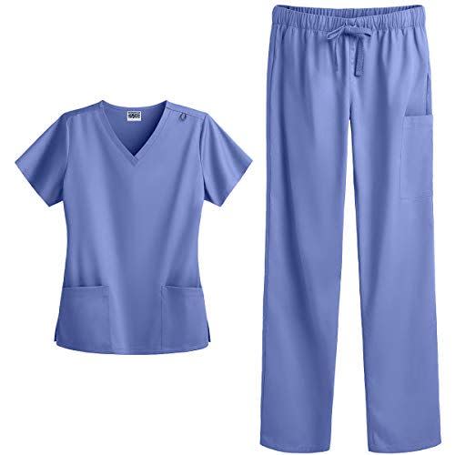 6) Strictly Scrubs Women’s Four Way Stretch Scrub Set (Ceil, X-Small)