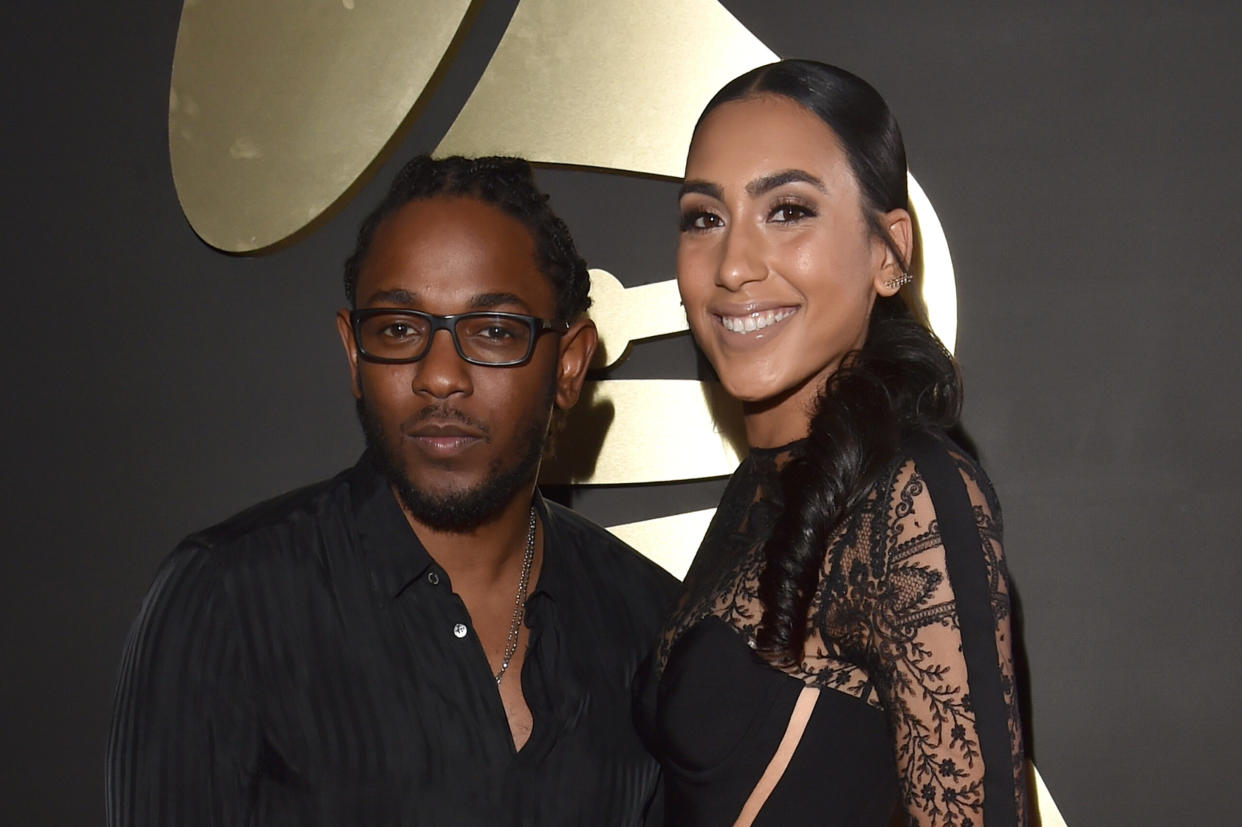 Kendrick Lamar Wife Ethnicity pictured: Kendrick Lamar and Whitney Alford | (Photo by Lester Cohen/WireImage)