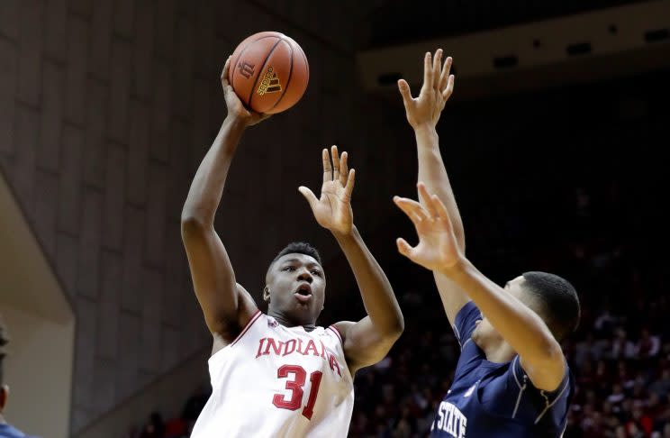 Thomas Bryant’s career night helped Indiana snap a two-game skid. (Getty)