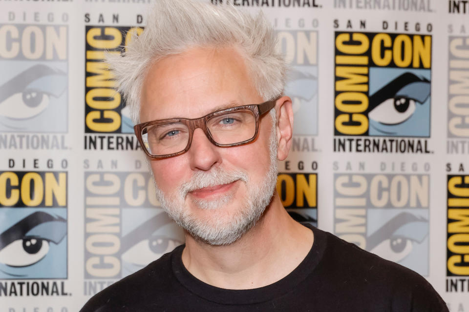 SAN DIEGO, CALIFORNIA - JULY 23: James Gunn attends the Marvel Cinematic Universe press line during 2022 Comic Con International: San Diego at Hilton Bayfront on July 23, 2022 in San Diego, California. (Photo by Frazer Harrison/Getty Images)