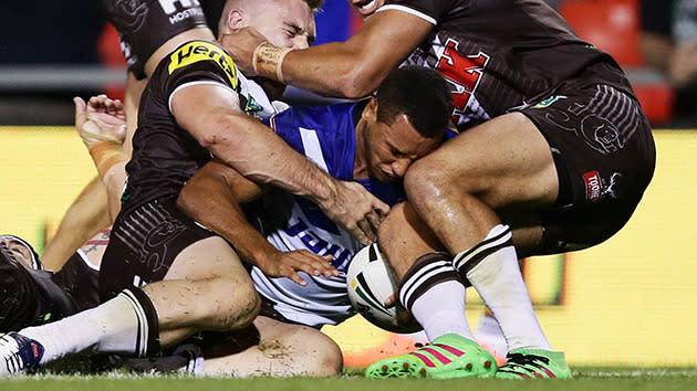 Mybe was brilliant for the Bulldogs, scoring the match-winning try while bagging a double.