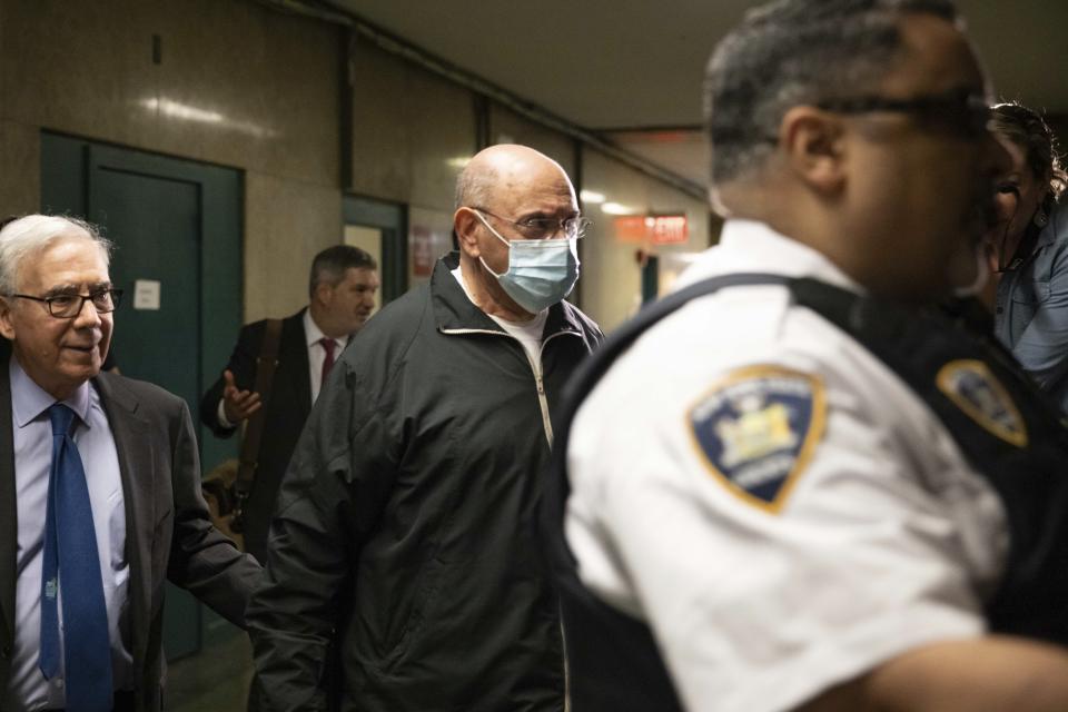 Allen Weisselberg, a former longtime executive in Donald Trump’s real estate empire, arrives at the court in New York, Wednesday, April. 10, 2024. Weisselberg is set to be sentenced for lying under oath in the ex-president’s New York civil fraud case. (AP Photo/Yuki Iwamura)