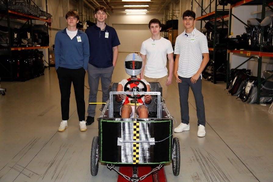 The Black Car Team, consisting of, left to right, engineering North Central State College students Noah Tuttle, Brady Zehe, Quinton Frankhouse and Carson Barnes, demonstrated exceptional innovation and expertise at Honda Marysville facility.