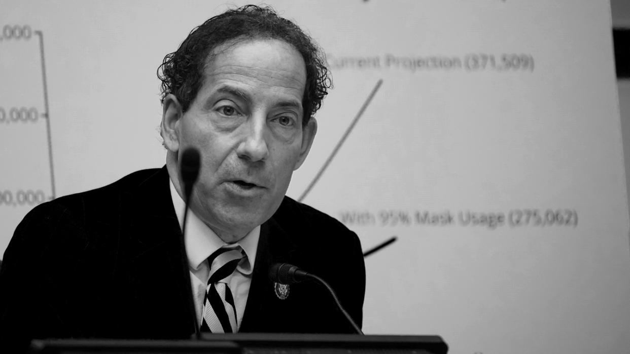 Rep. Jamie Raskin (D-MD) speaks as Secretary of Health and Human Services Alex Azar testifies before the House Select Subcommittee on the Coronavirus Crisis, on Capitol Hill on October 2, 2020 in Washington, DC. (J. Scott Applewhite-Pool/Getty Images)