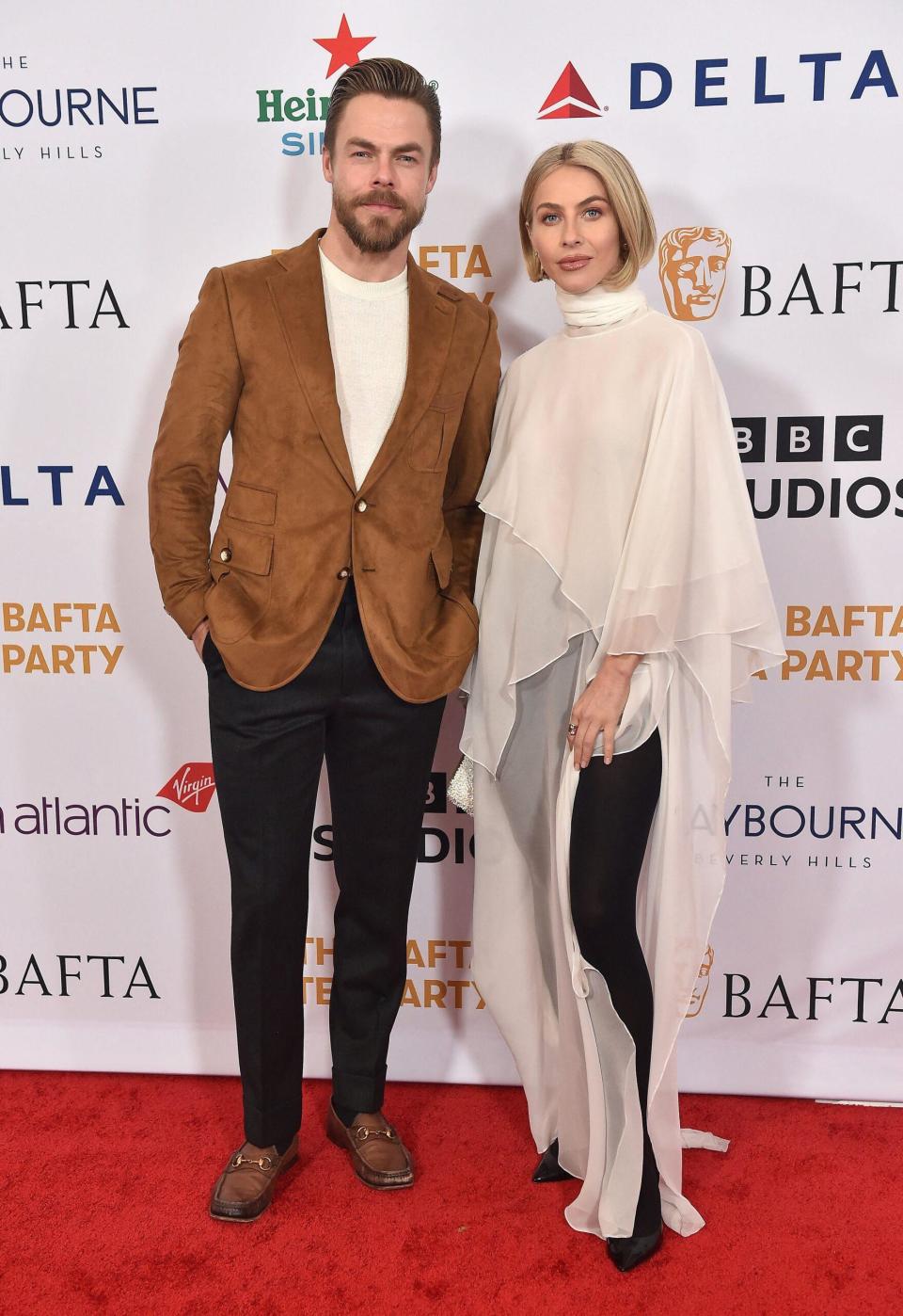 Derek Hough and Julianne Hough at the BAFTA tea party