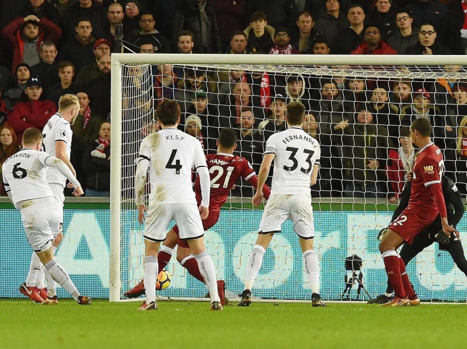 Alfie Mawson slammed the ball past Loris Karius (Getty)