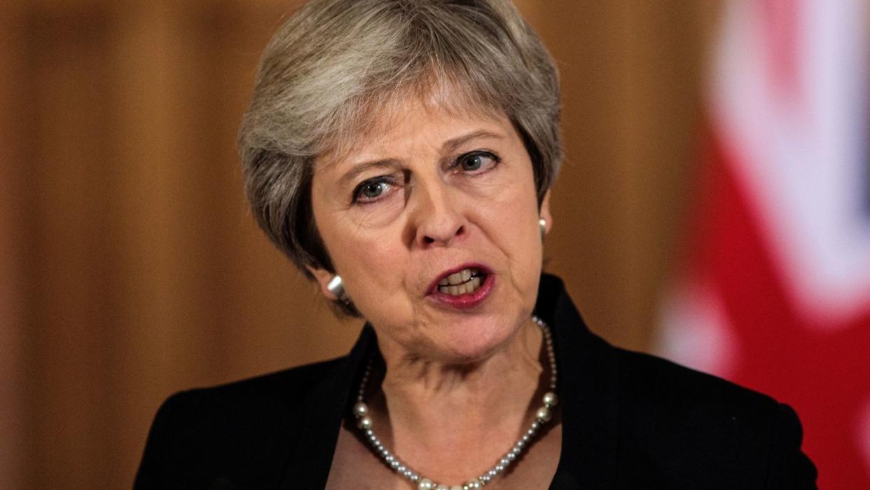Theresa May, Premierministerin von Großbritannien, verschärft den Ton. Foto: Jack Taylor/Pool Getty Images/PA Wire