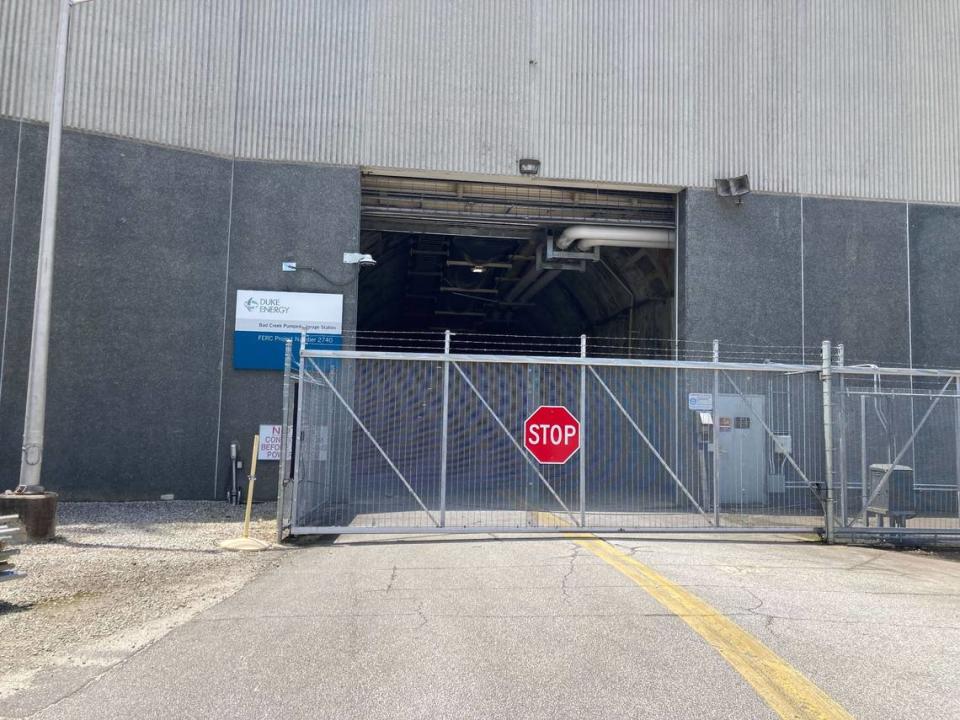 A tunnel on the shores of Lake Jocassee leads to Duke Energy's Bad Creek Hydro Pump Storage Station.  The actual energy generation takes place in a 