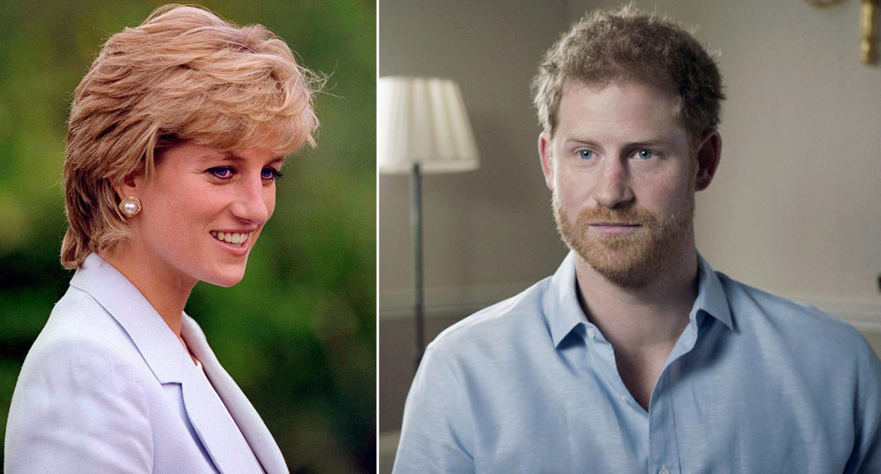 Prince Harry has opened up on the death of Diana (Picture: BBC)