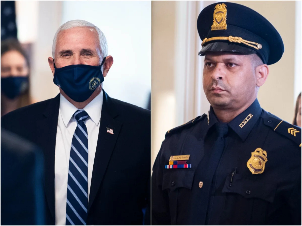 Capitol police officer says it's a 'disgrace' that Pence is dismissing January 6: 'We did everything possible to prevent him from being hanged and killed in front of his daughter and his wife'