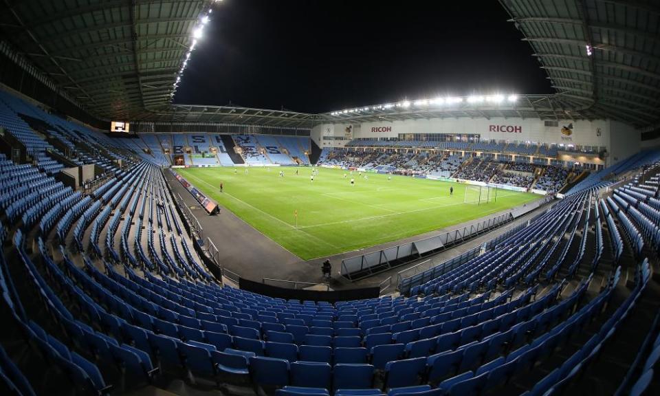 Fans cram into the Ricoh Arena for EFL Cup action