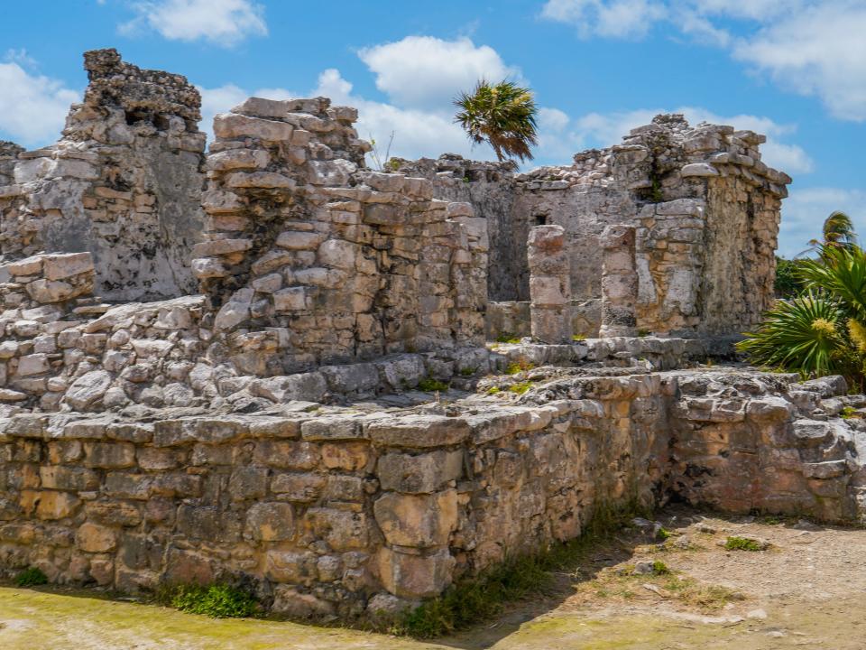 Ruins in the ancient city of Tulum