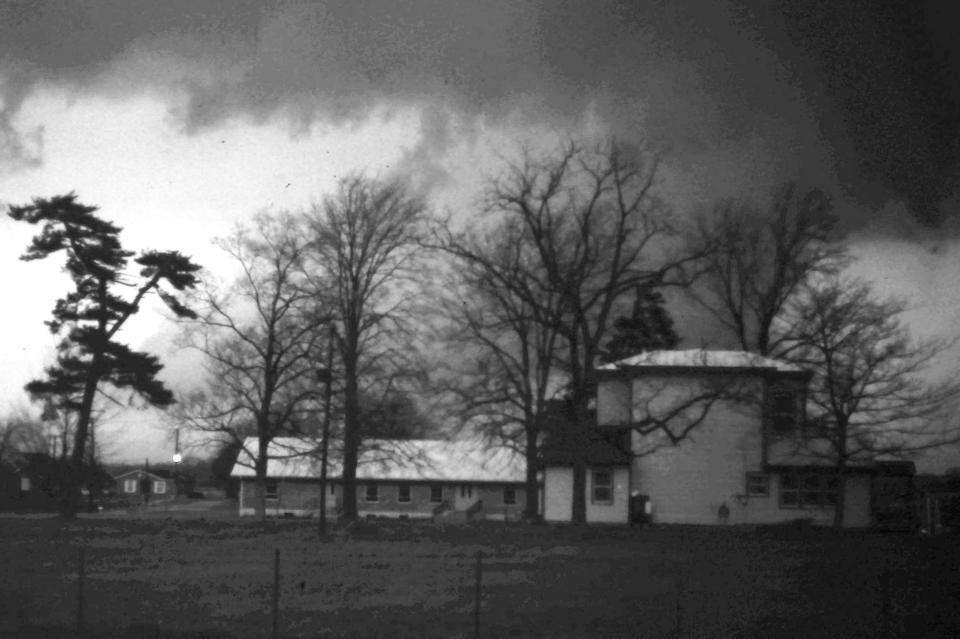 Paul L. Schmetzer's view of the storm that spawned the F4 tornado on April 3, 1974. He snapped these photos from a his backyard off of Hunsinger Ln., just south of Hikes Point.