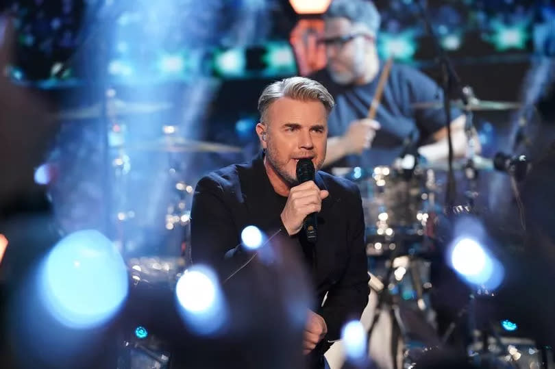 Take That performs at the end of the show 'Ant & Dec's Saturday Night Takeaway', Series 20, Episode 6, London, UK - 06 Apr 2024