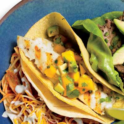 Fish and Mango Salsa Tacos