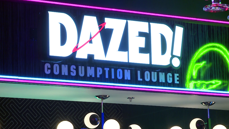 The room at Planet 13’s Dazed! Consumption Lounge appears an outlier with its large size and fun décor according to Cait Smith, Planet 13 senior marketing manager. (KLAS)