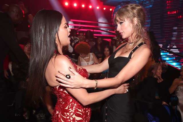 <p>Christopher Polk/Variety via Getty</p> Selena Gomez and Taylor Swift at the 2023 MTV Video Music Awards held at Prudential Center on September 12, 2023 in Newark, New Jersey.