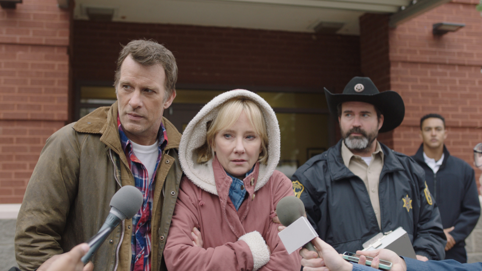 Thomas Jane (left) and Anne Heche play a couple desperate to find their missing daughter, with Jason Patric as the investigating sheriff, in "The Vanished."