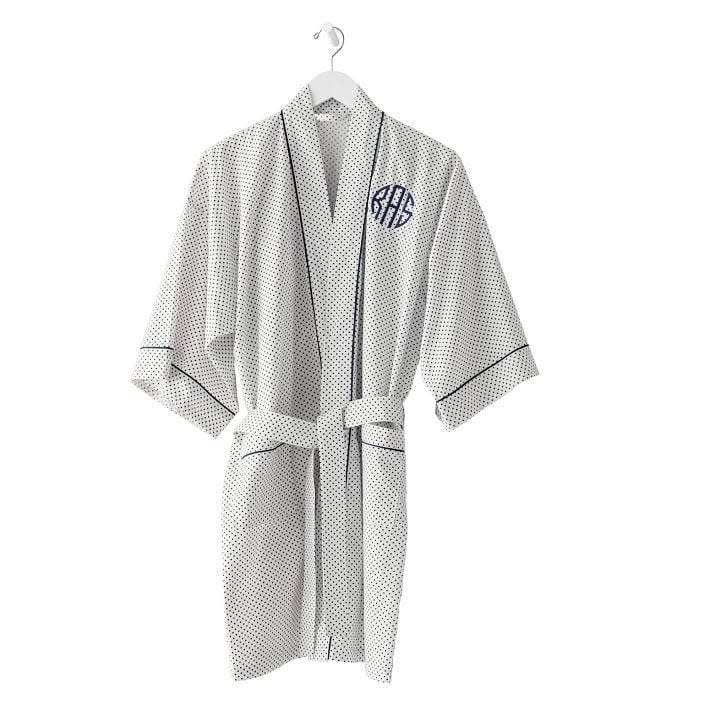 13) Monogrammed Cotton Robe