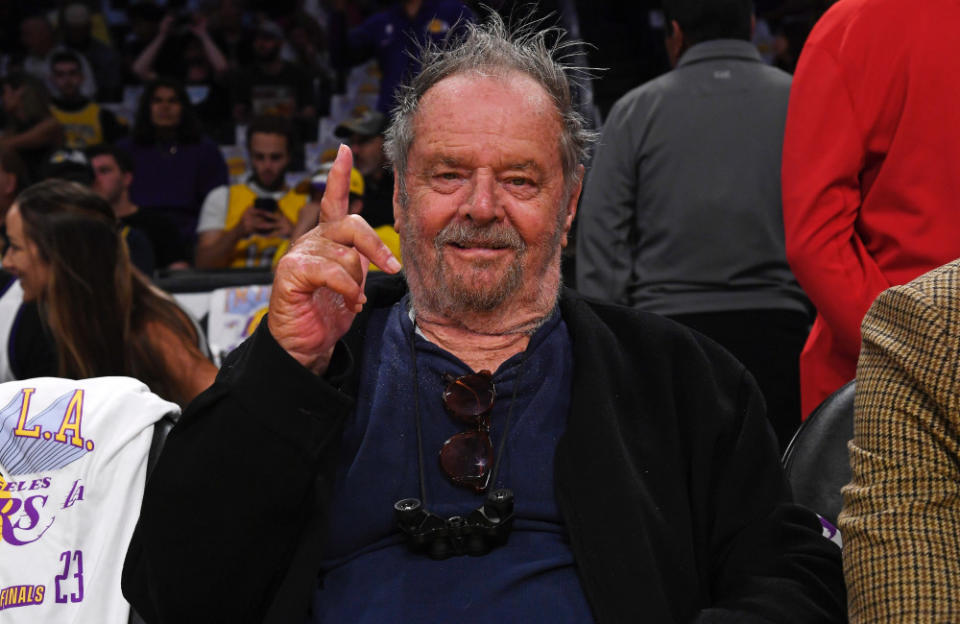 Jack Nicholson at the Crypto.com Arena over the weekend credit:Bang Showbiz